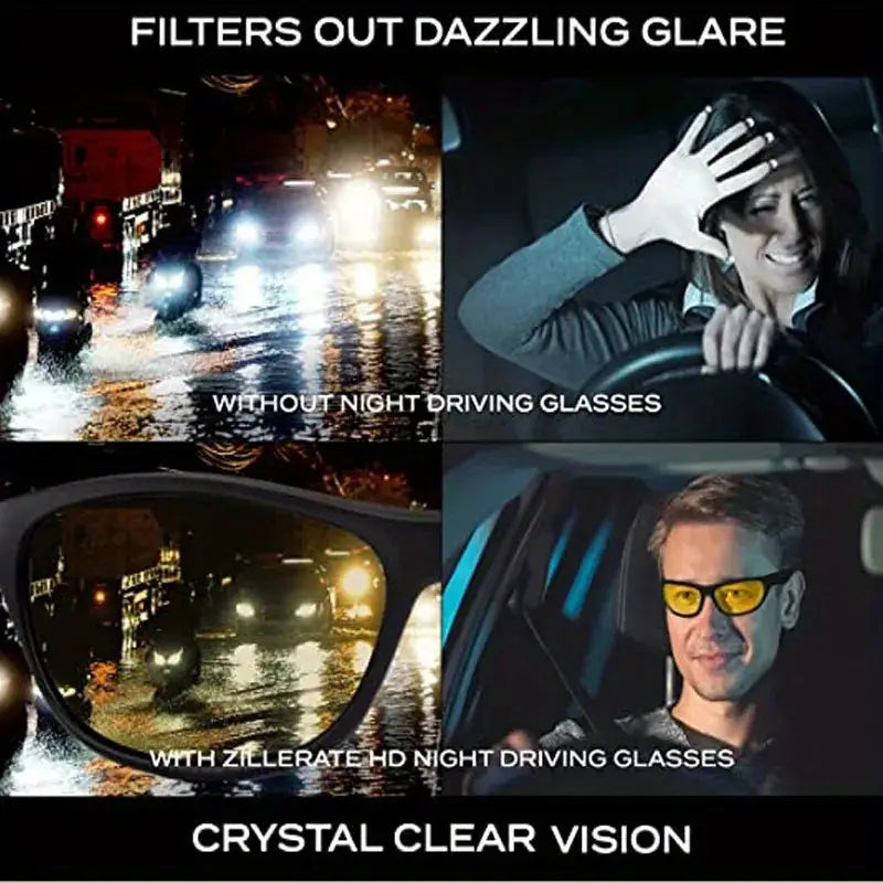 Night Optic Vision Driving Anti Glare Sunglasses
