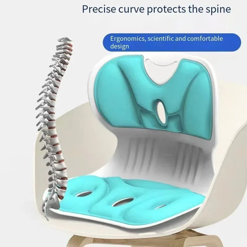 Chair support for back straightening when sitting