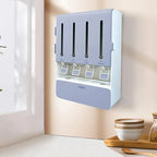 Wall-mounted 4-compartment dispenser