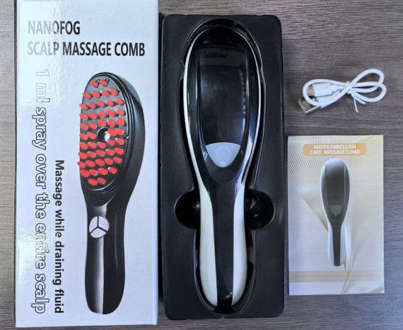 LED light therapy hair brushes