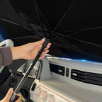 Foldable car windshield sunshade umbrella