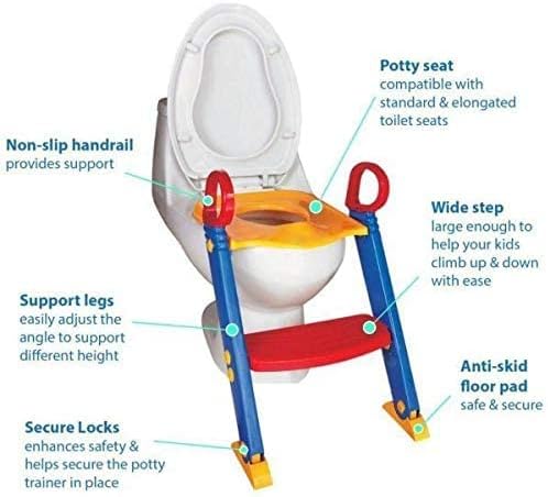 Potty training seat with a step stool ladder.