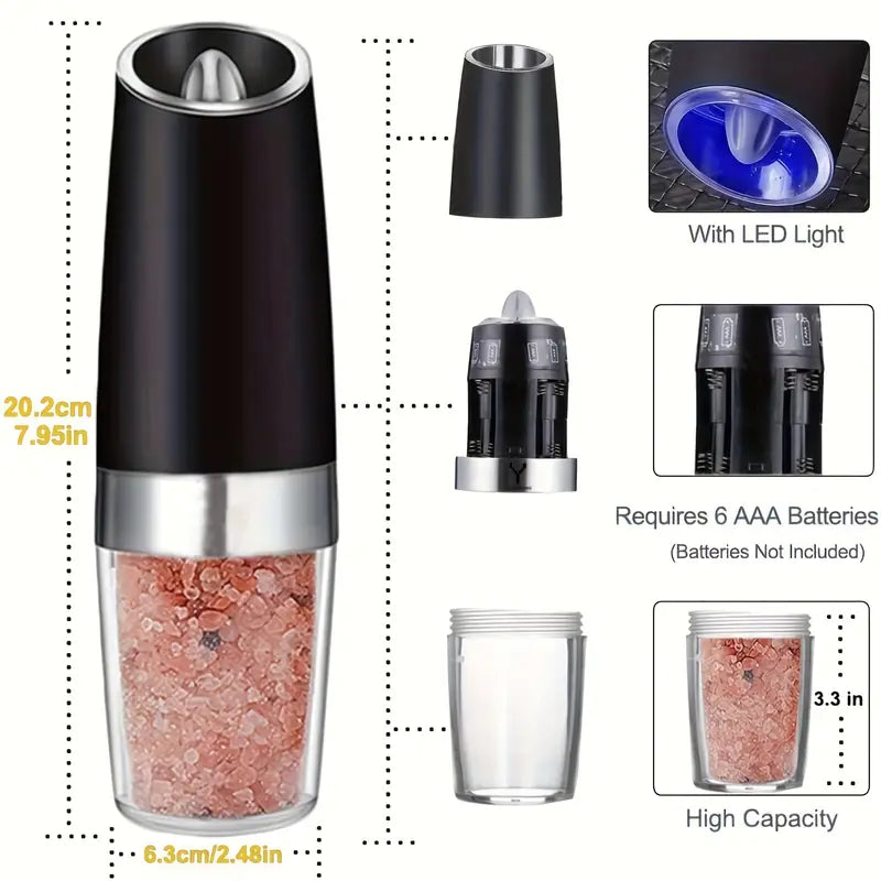 Electric salt or pepper grinders - one piece