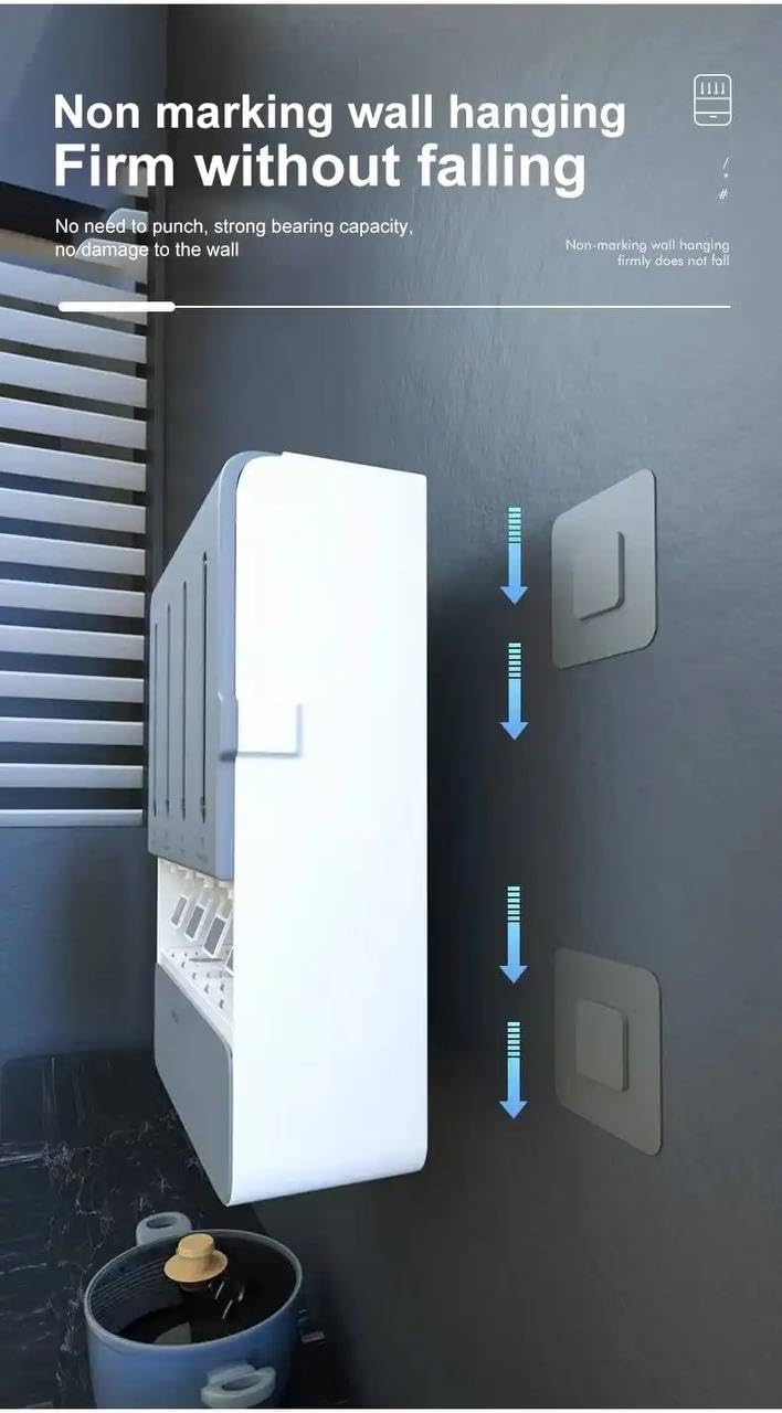 Wall-mounted 4-compartment dispenser
