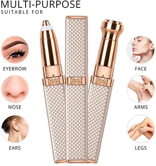 2-in-1 rechargeable electric eyebrow and facial hair remover