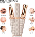 2-in-1 rechargeable electric eyebrow and facial hair remover