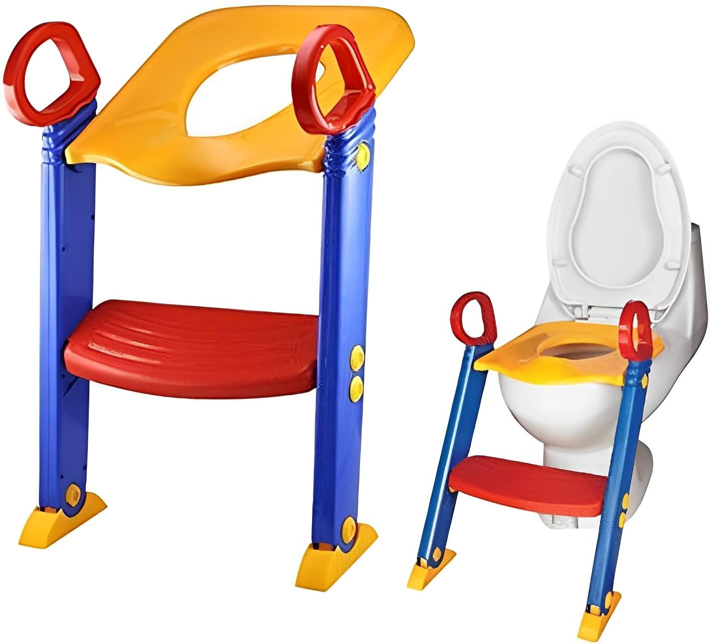 Potty training seat with a step stool ladder.