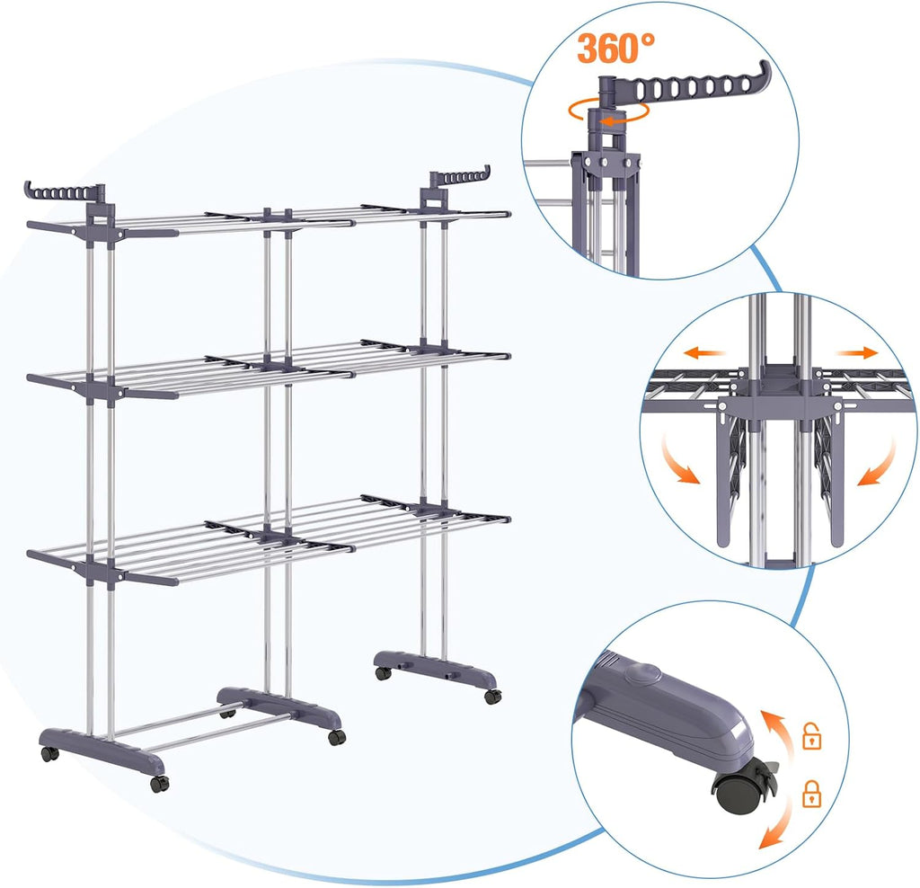 Foldable Clothes Drying Rack