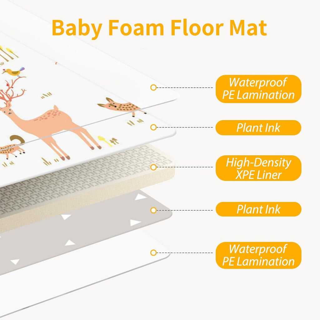 Foldable baby play Mat