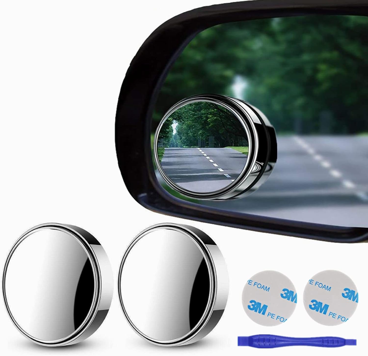 Round convex blind spot mirrors