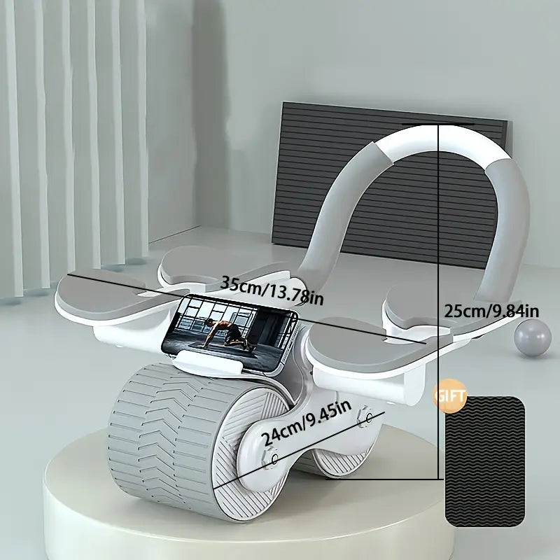 Automatic rebound abdominal wheel with elbow support