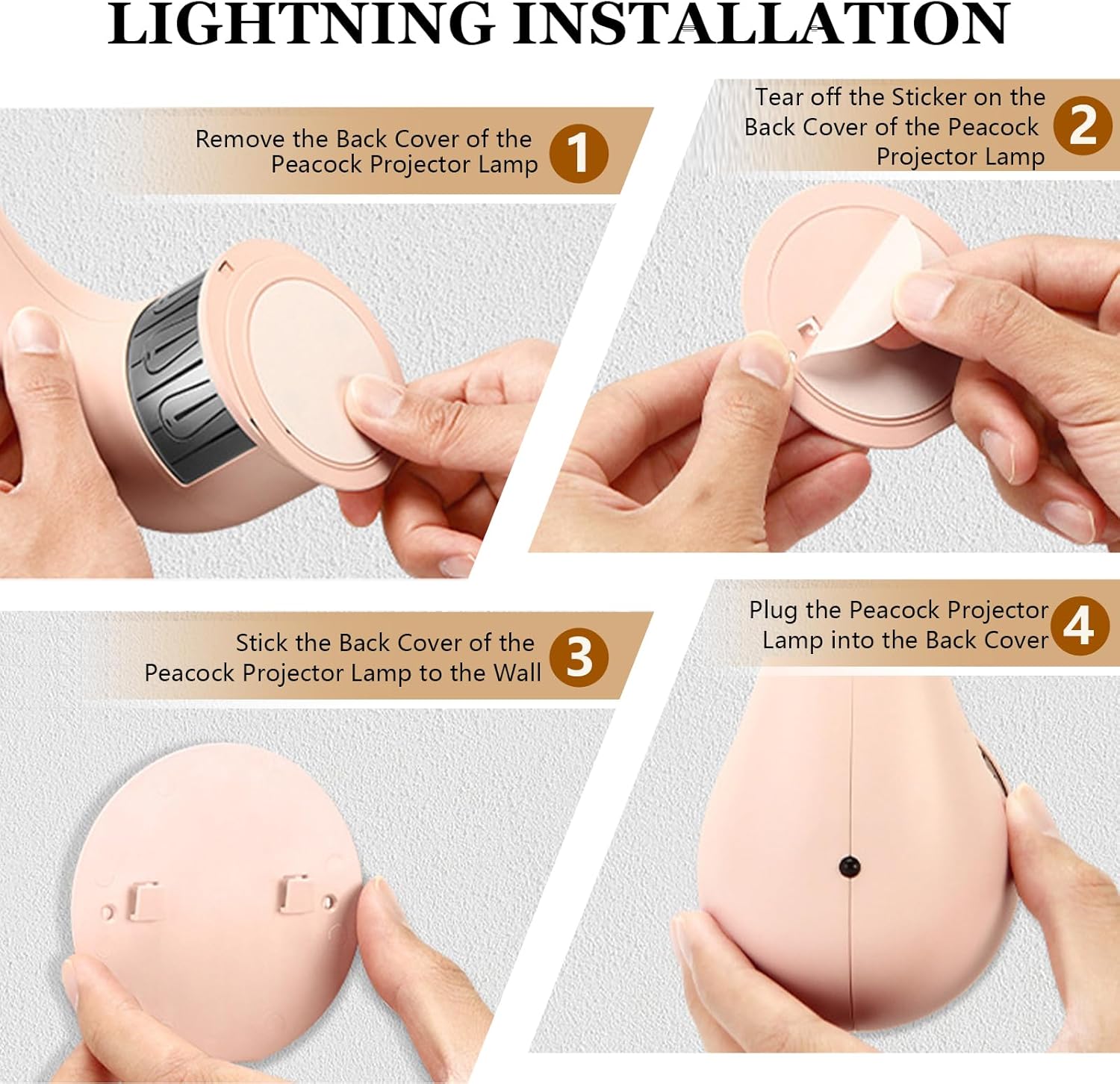 LED Peacock Wall Light projection lamp