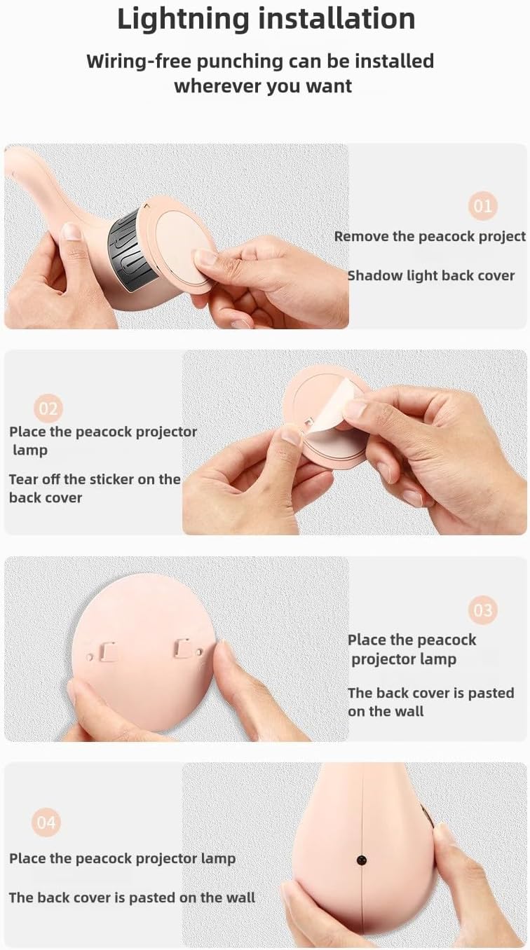 LED Peacock Wall Light projection lamp