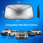 Foldable car windshield sunshade umbrella