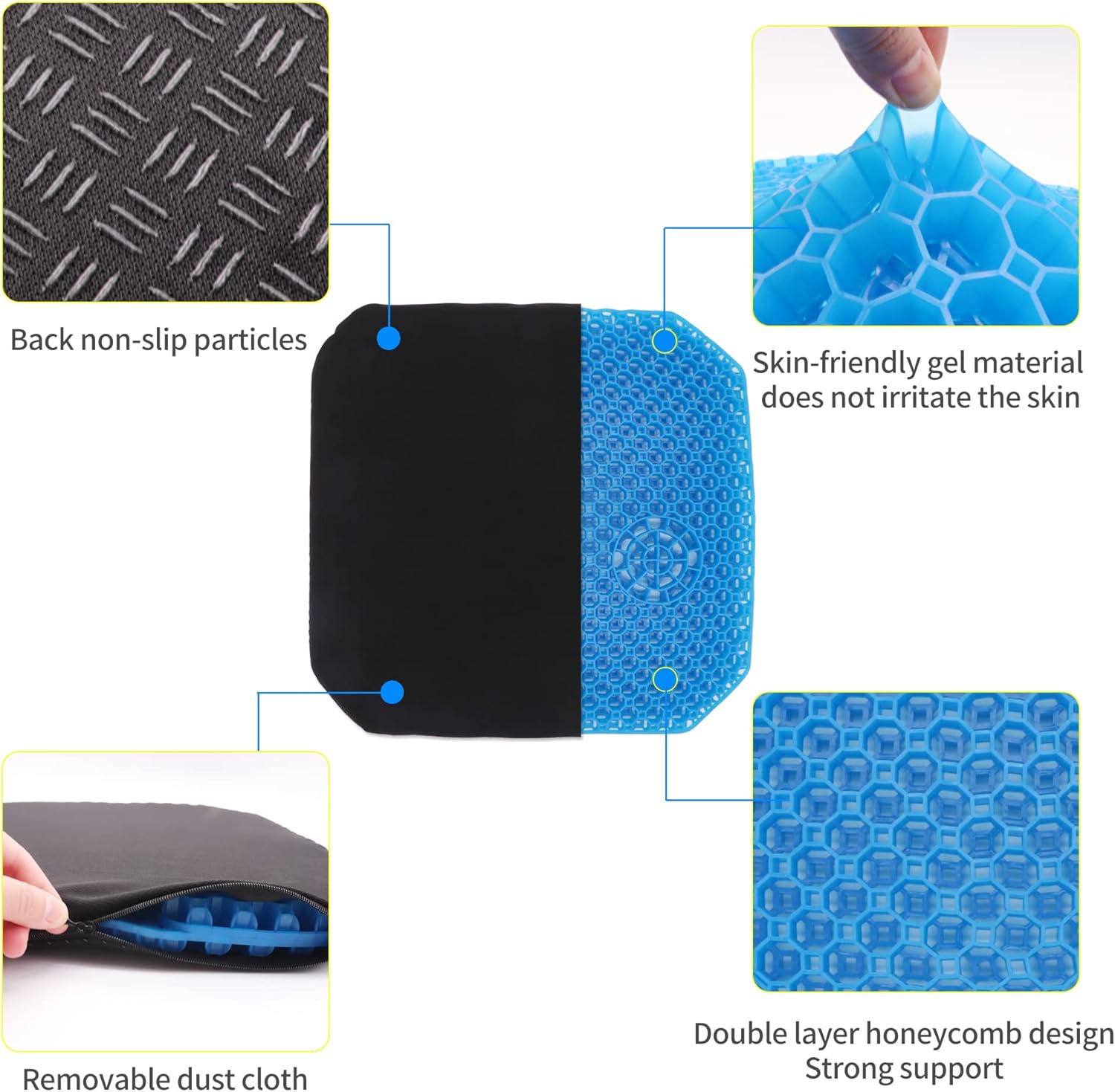 Gel seat cushion