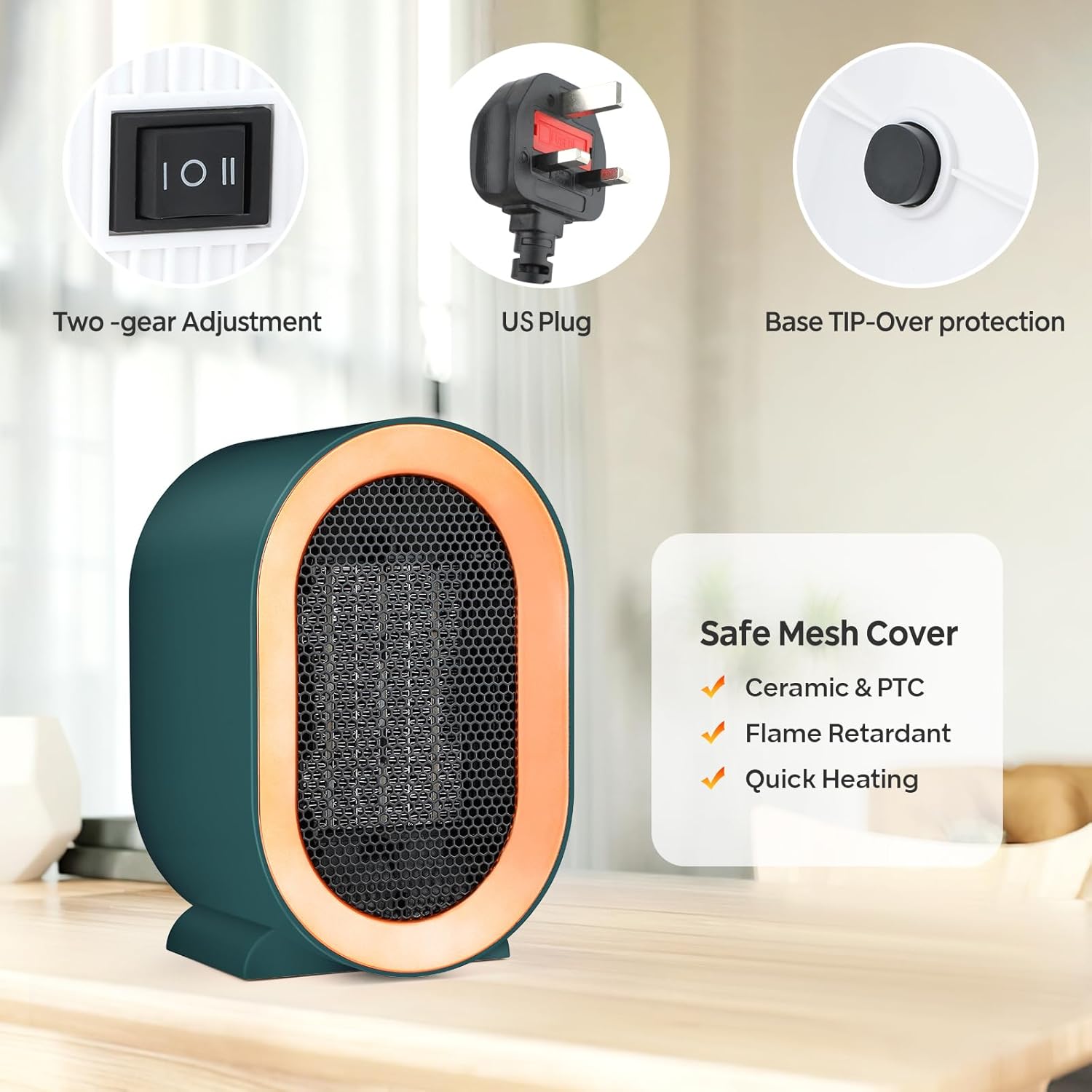 Portable electric heater 1200 Wat