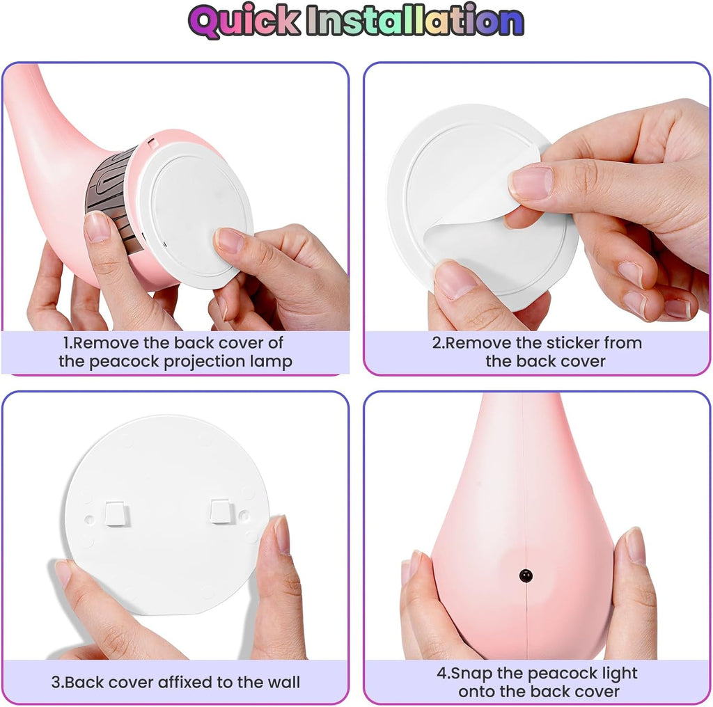 LED Peacock Wall Light projection lamp