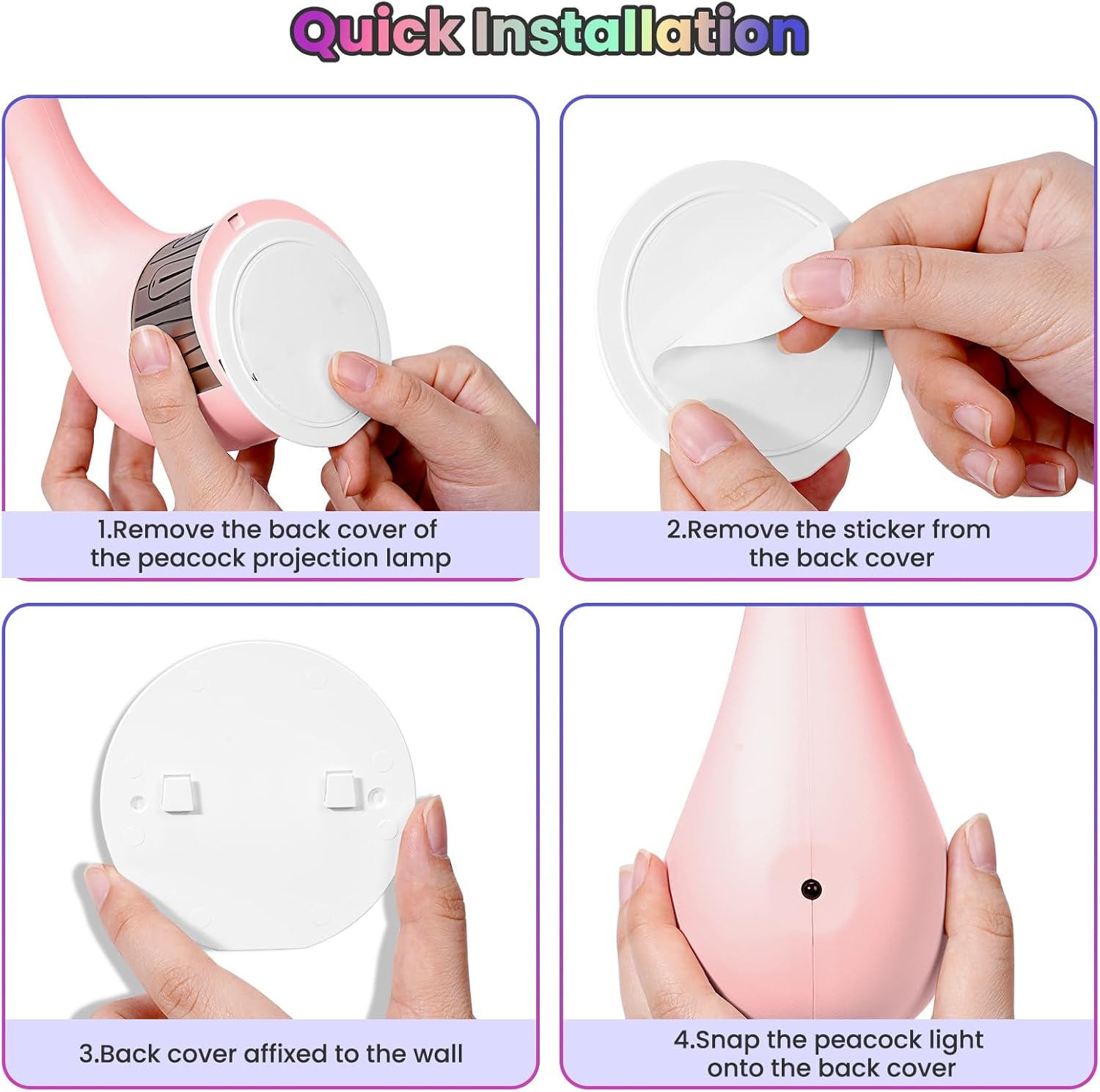 LED Peacock Wall Light projection lamp