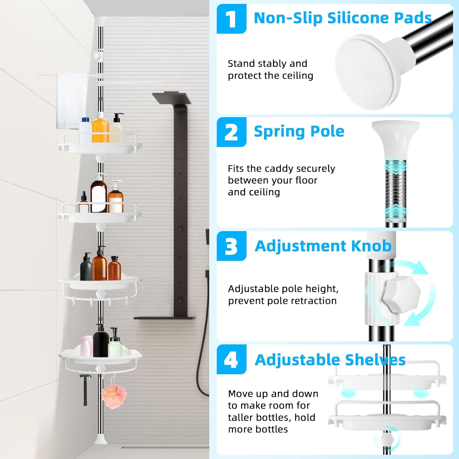 Bathroom storage solution for organizing