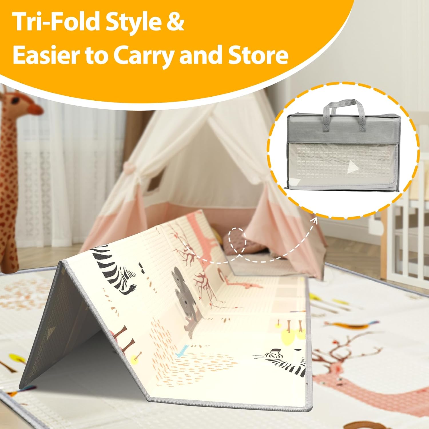 Foldable baby play Mat
