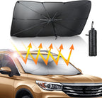 Foldable car windshield sunshade umbrella