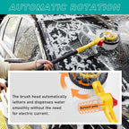 Auto-rotating car wash brush