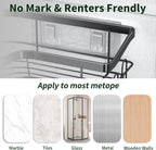 Metal corner shower shelf