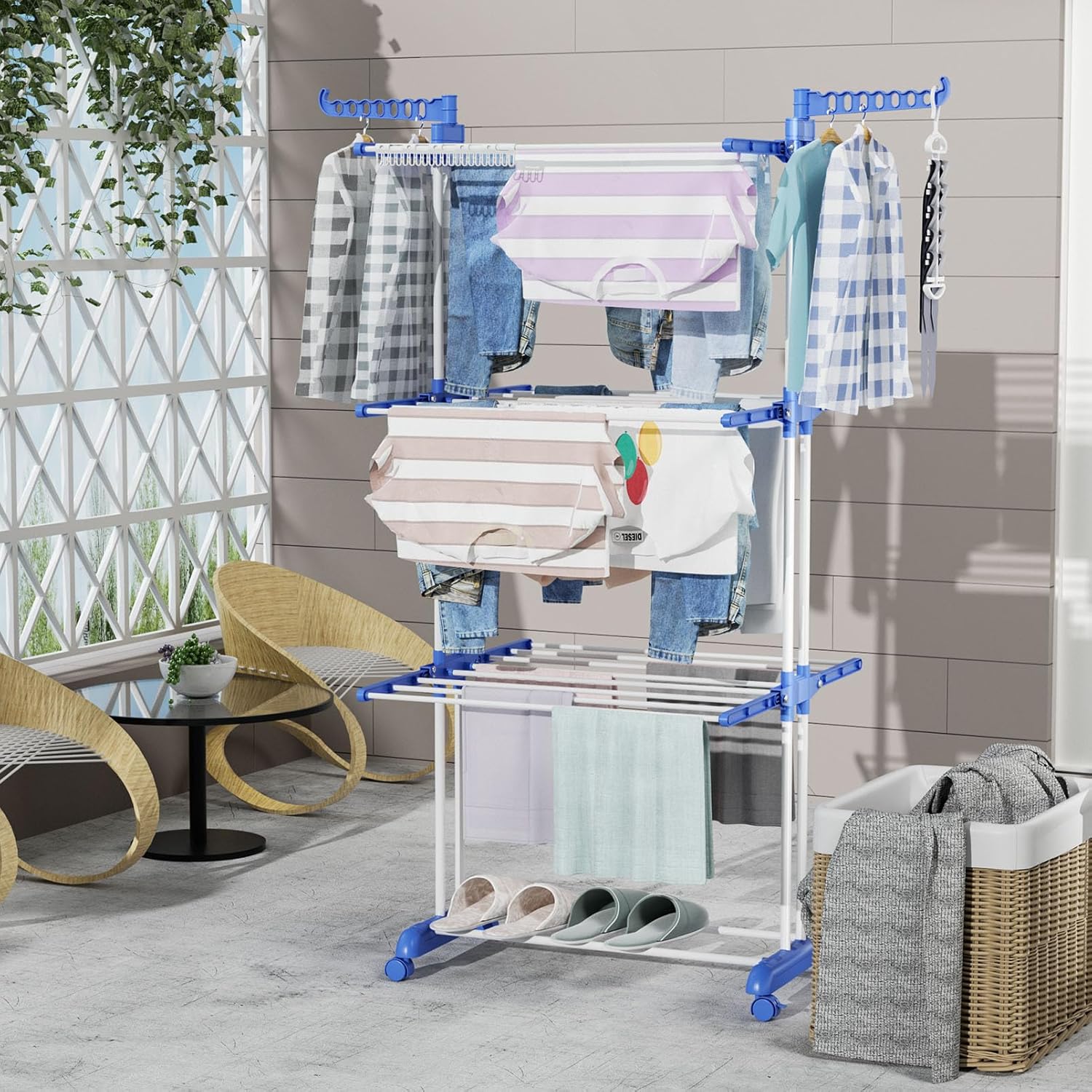 Foldable Clothes Drying Rack