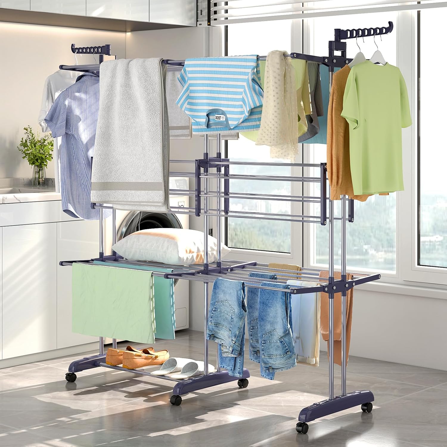 Foldable Clothes Drying Rack