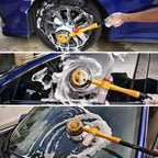 Auto-rotating car wash brush