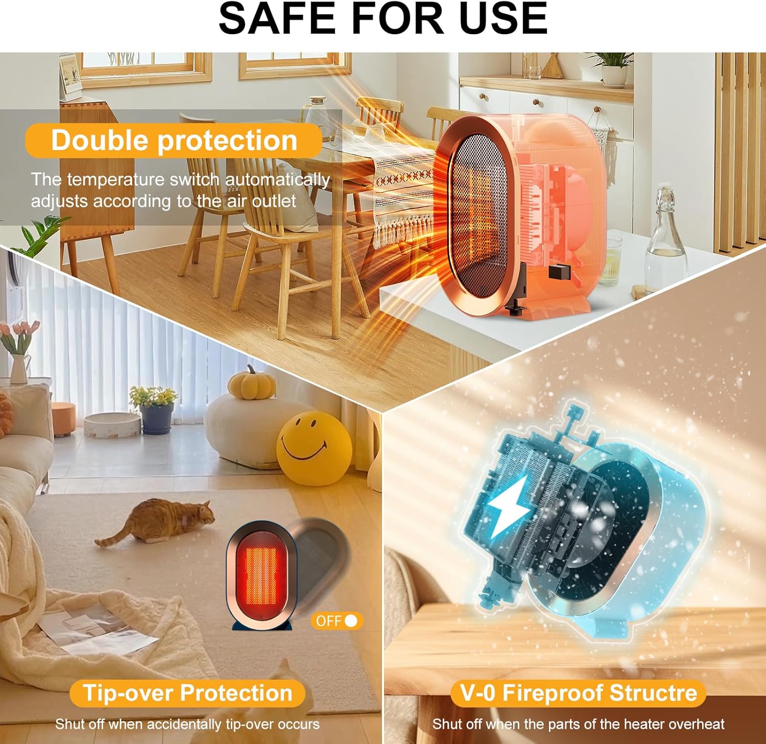 Portable electric heater 1200 Wat