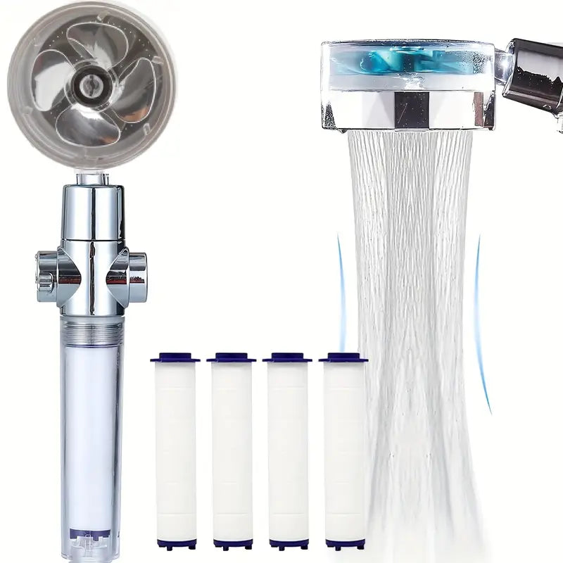 high-pressure, handheld turbo fan shower head