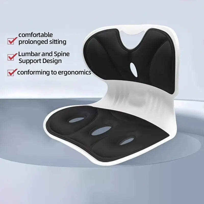 Chair support for back straightening when sitting