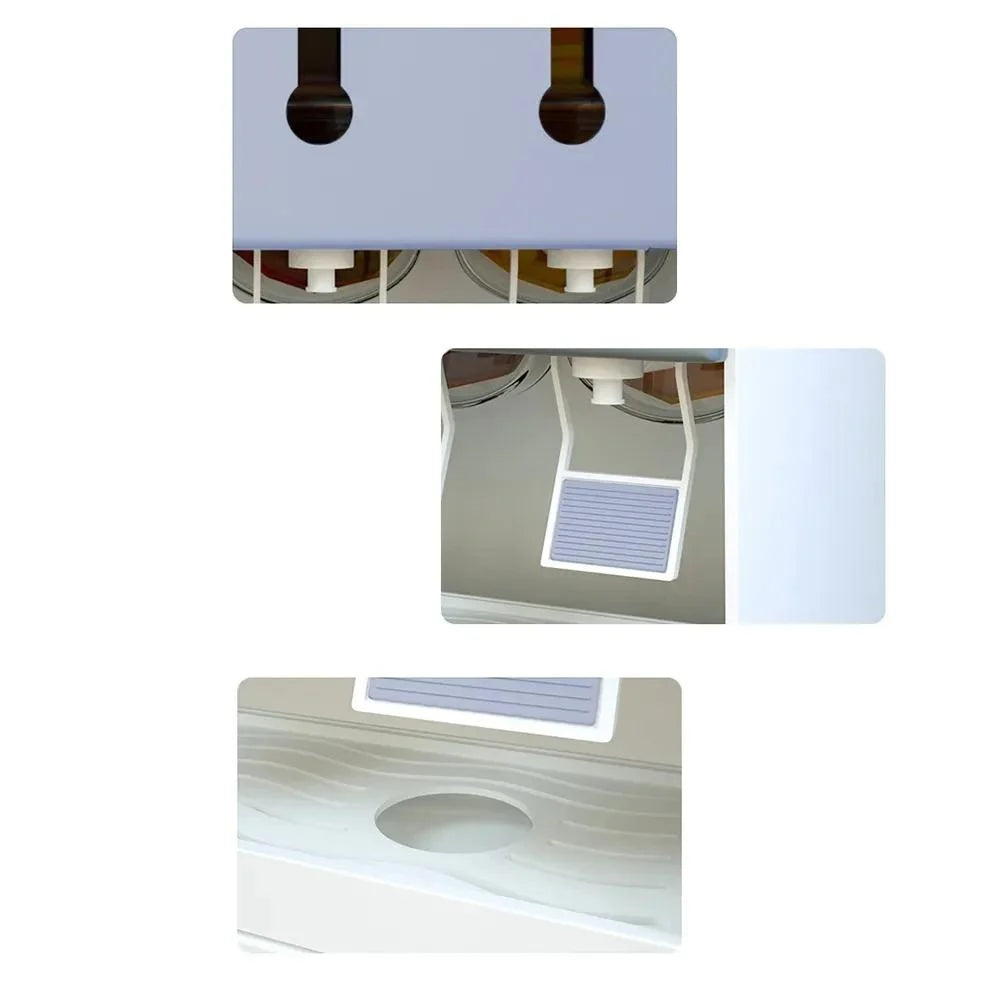 Wall-mounted 4-compartment dispenser