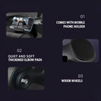 Automatic rebound abdominal wheel with elbow support