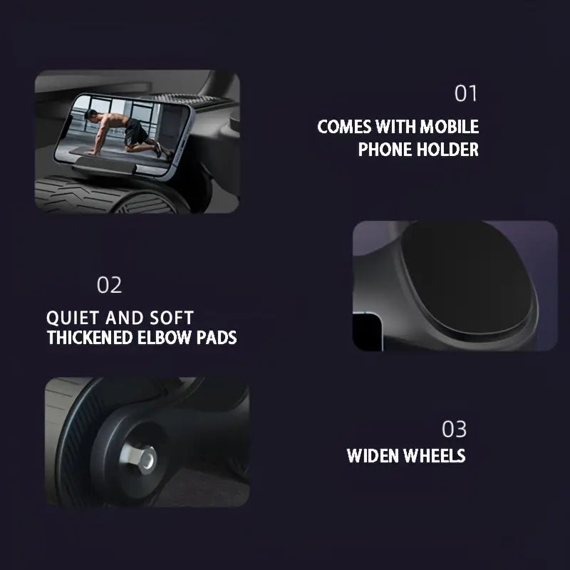 Automatic rebound abdominal wheel with elbow support