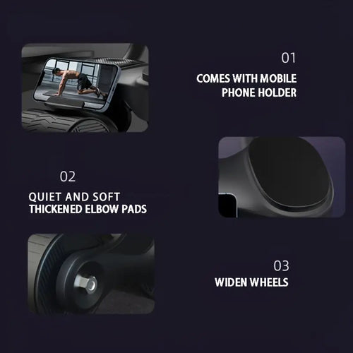 Automatic rebound abdominal wheel with elbow support