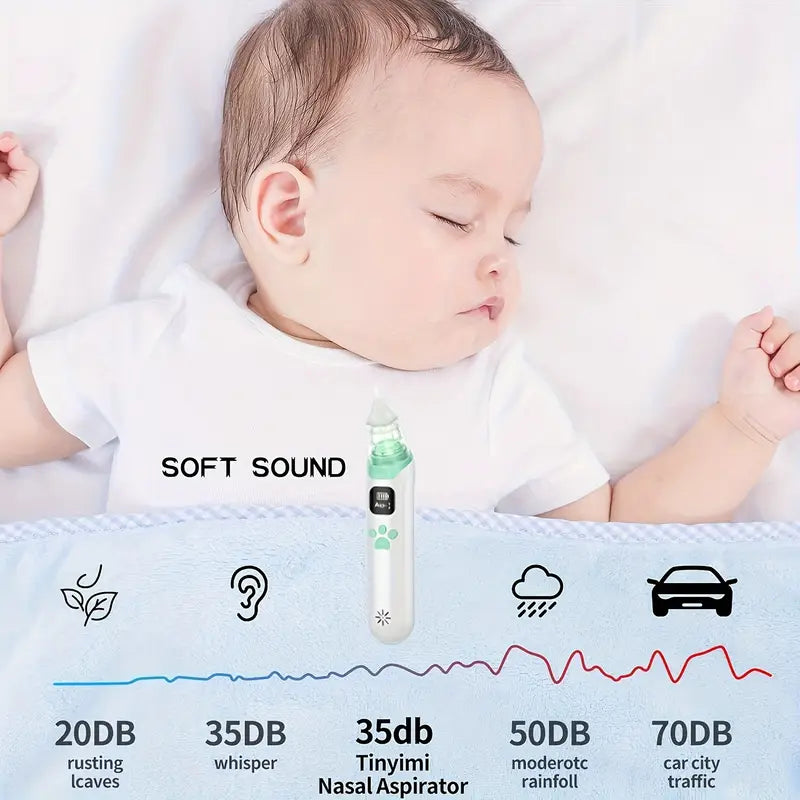 Electric baby nasal aspirator.