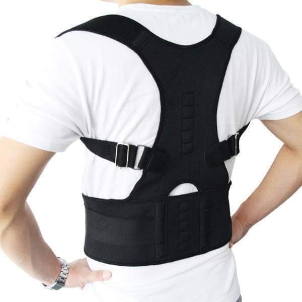 Magnetic therapy back support brace