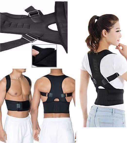 Magnetic therapy back support brace