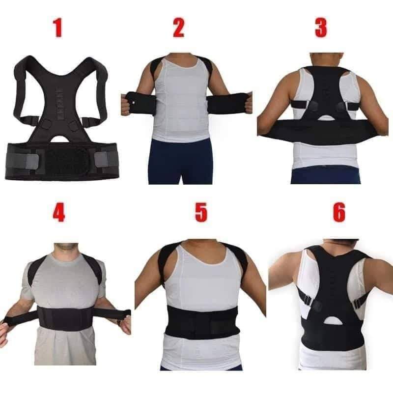 Magnetic therapy back support brace