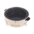 Portable round charcoal BBQ grill