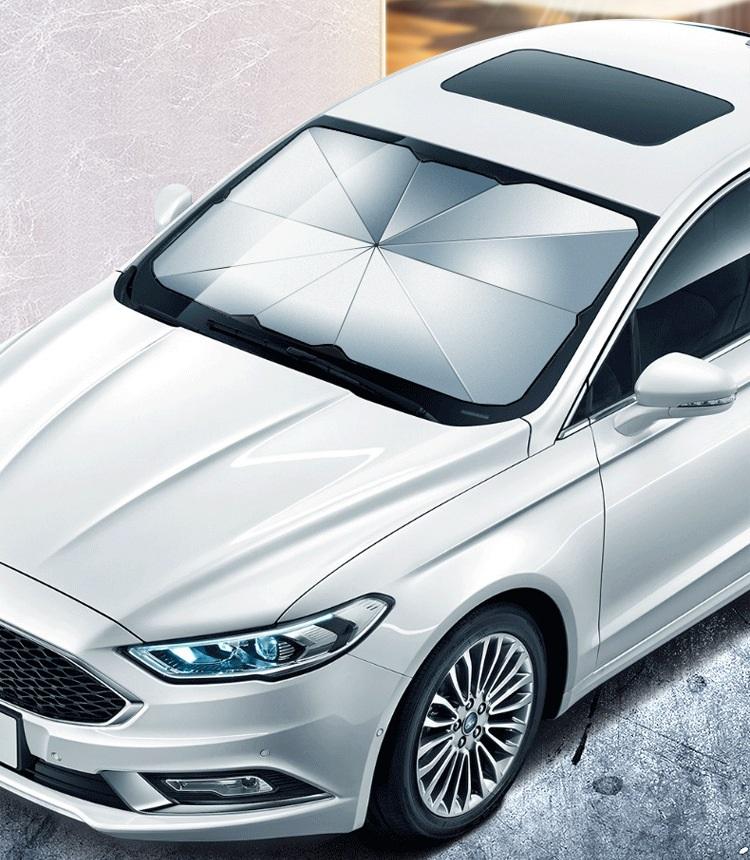Foldable car windshield sunshade umbrella