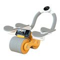 Automatic rebound abdominal wheel with elbow support
