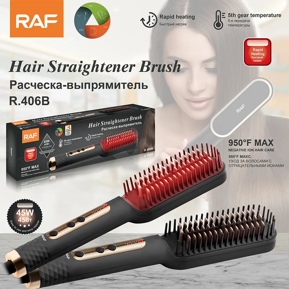 RAF hair straightener brush