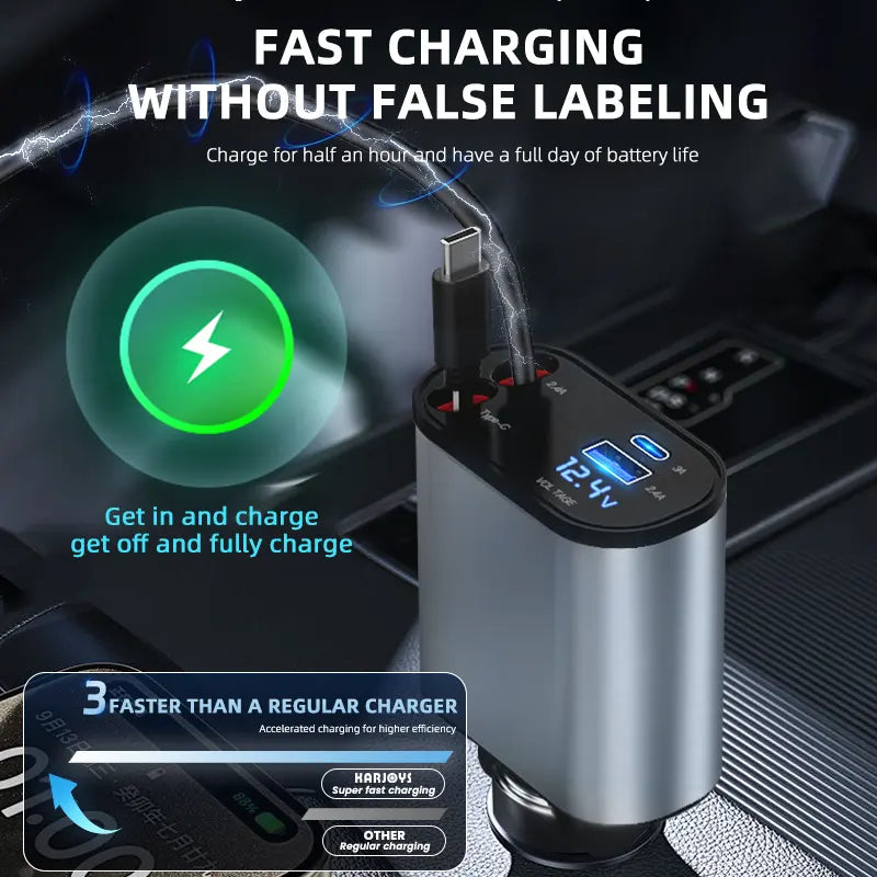 Retractable Car Fast Charger