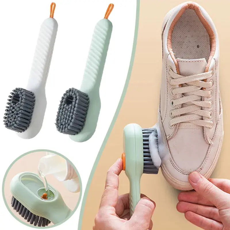 Multi-Purpose Cleaning Brush with Built-In Soap Dispenser