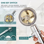 high-pressure, handheld turbo fan shower head