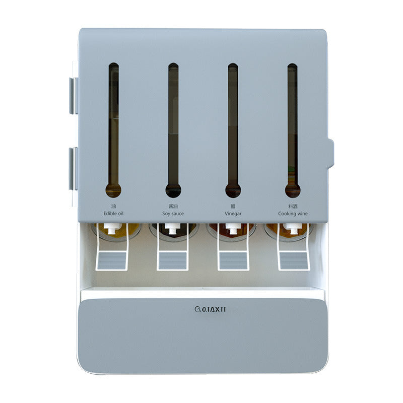 Wall-mounted 4-compartment dispenser