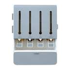 Wall-mounted 4-compartment dispenser